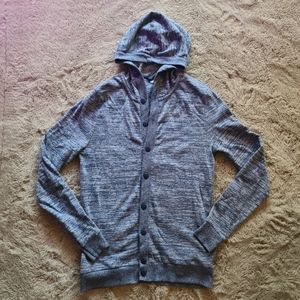 H&M marled button hoodie